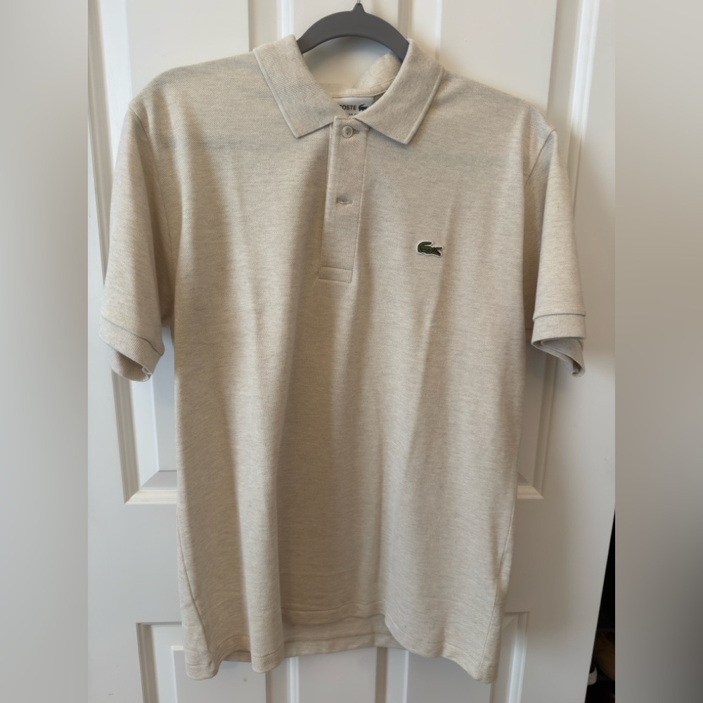 Lacoste Classic Fit Heathered Grey Chine Polo